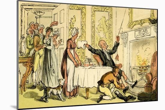 'Dr Syntax mistakes a gentleman's house for an inn'-Thomas Rowlandson-Mounted Giclee Print