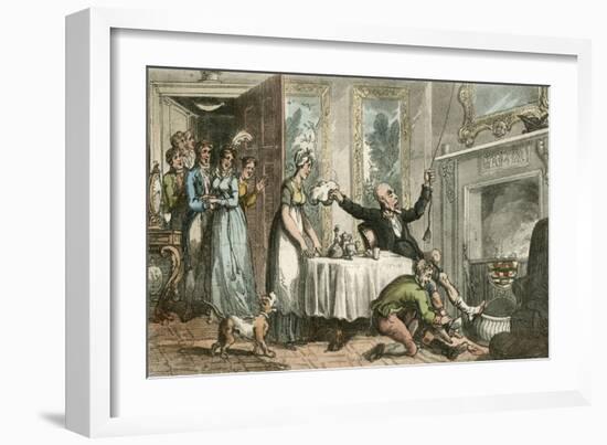 Dr Syntax Mistakes a Gentleman's House for His Inn-Thomas Rowlandson-Framed Art Print