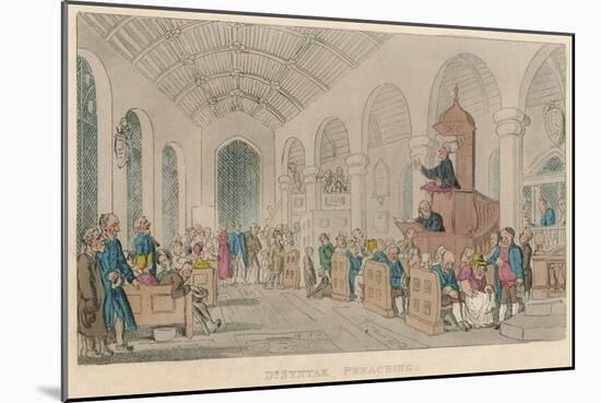 'Dr Syntax Preaching', 1820-Thomas Rowlandson-Mounted Giclee Print