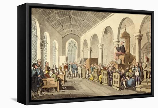 Dr. Syntax Preaching-Thomas Rowlandson-Framed Premier Image Canvas