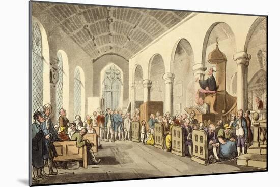 Dr. Syntax Preaching-Thomas Rowlandson-Mounted Giclee Print