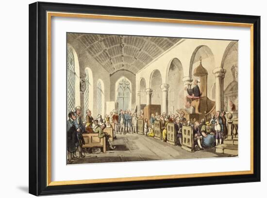 Dr. Syntax Preaching-Thomas Rowlandson-Framed Giclee Print