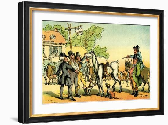 'Dr Syntax sells Grizzle'-Thomas Rowlandson-Framed Giclee Print