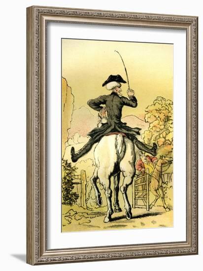 'Dr Syntax setting out in search of a wife'-Thomas Rowlandson-Framed Giclee Print