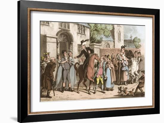 Dr Syntax Setting Out on His Second Tour-Thomas Rowlandson-Framed Art Print