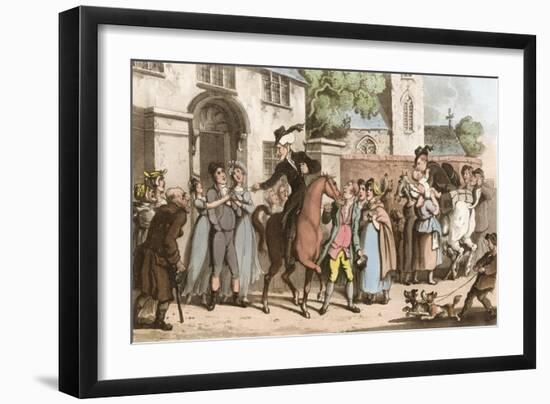 Dr Syntax Setting Out on His Second Tour-Thomas Rowlandson-Framed Art Print