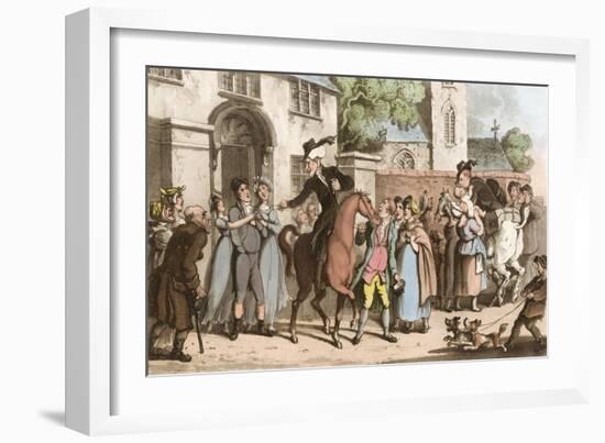 Dr Syntax Setting Out on His Second Tour-Thomas Rowlandson-Framed Art Print