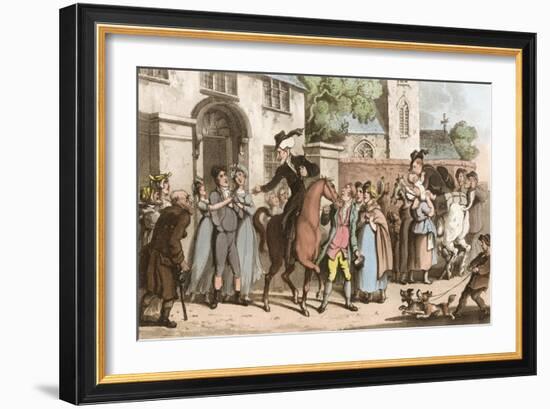 Dr Syntax Setting Out on His Second Tour-Thomas Rowlandson-Framed Art Print