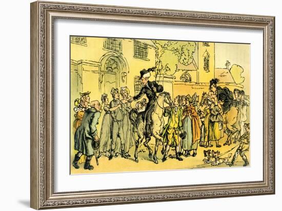 'Dr Syntax setting out on his second tour'-Thomas Rowlandson-Framed Giclee Print