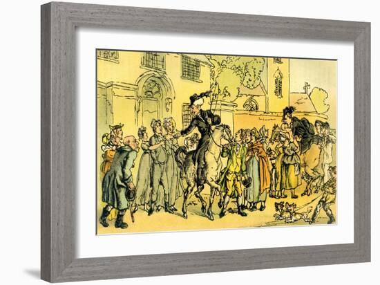 'Dr Syntax setting out on his second tour'-Thomas Rowlandson-Framed Giclee Print