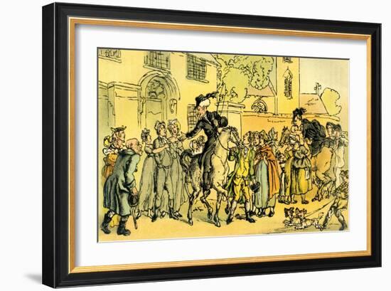 'Dr Syntax setting out on his second tour'-Thomas Rowlandson-Framed Giclee Print