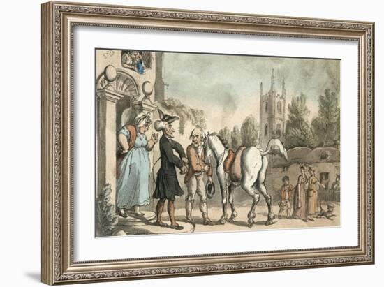 Dr Syntax Setting Out on His Tour to the Lakes-Thomas Rowlandson-Framed Art Print