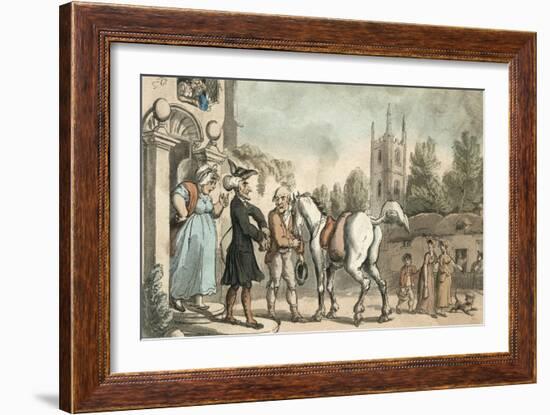 Dr Syntax Setting Out on His Tour to the Lakes-Thomas Rowlandson-Framed Art Print