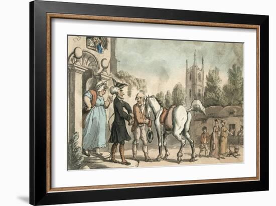 Dr Syntax Setting Out on His Tour to the Lakes-Thomas Rowlandson-Framed Art Print