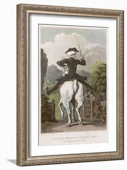 Dr Syntax Setting Out-Thomas Rowlandson-Framed Art Print