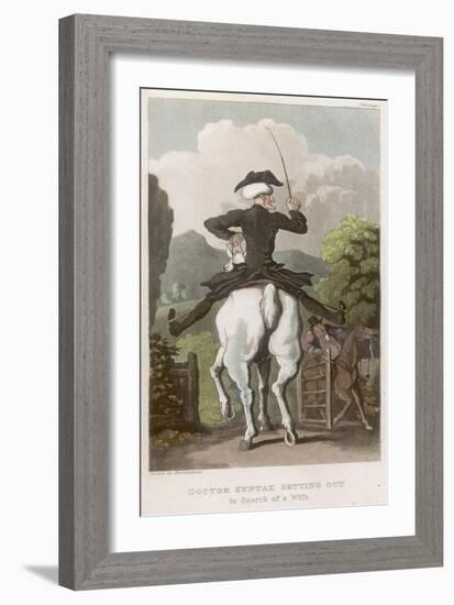 Dr Syntax Setting Out-Thomas Rowlandson-Framed Art Print