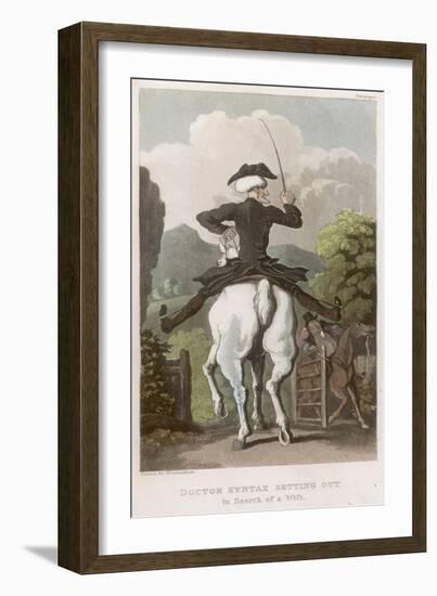 Dr Syntax Setting Out-Thomas Rowlandson-Framed Art Print