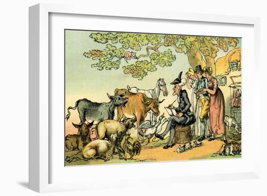 'Dr Syntax sketching after nature'-Thomas Rowlandson-Framed Giclee Print