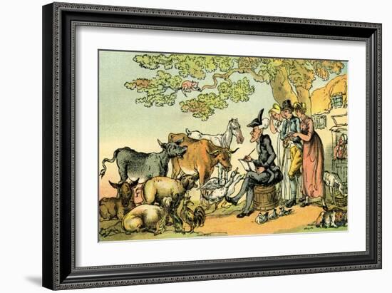 'Dr Syntax sketching after nature'-Thomas Rowlandson-Framed Giclee Print