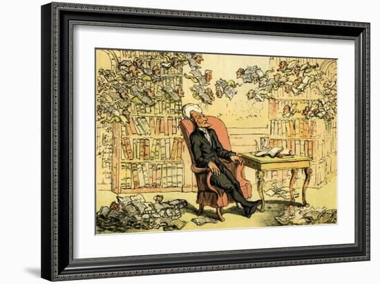 'Dr Syntax - the doctor's dream'-Thomas Rowlandson-Framed Giclee Print