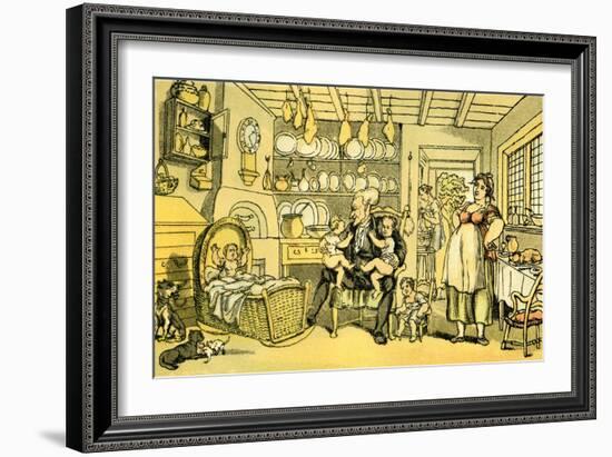 'Dr Syntax turned nurse'-Thomas Rowlandson-Framed Giclee Print