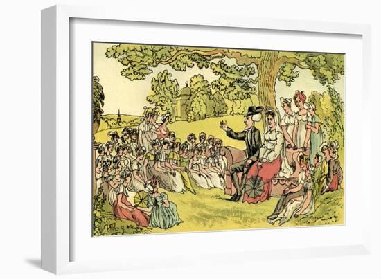 'Dr Syntax visits a boarding school'-Thomas Rowlandson-Framed Giclee Print