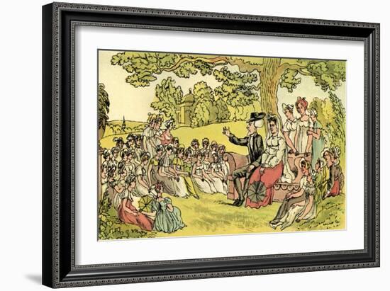 'Dr Syntax visits a boarding school'-Thomas Rowlandson-Framed Giclee Print