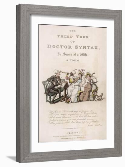 Dr Syntax with Musicians-Thomas Rowlandson-Framed Art Print