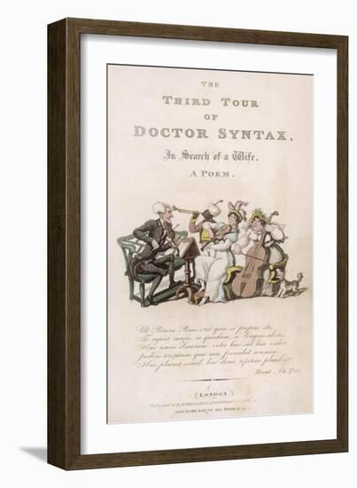 Dr Syntax with Musicians-Thomas Rowlandson-Framed Art Print