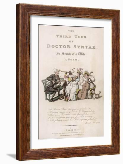 Dr Syntax with Musicians-Thomas Rowlandson-Framed Art Print