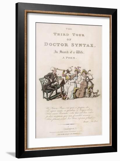 Dr Syntax with Musicians-Thomas Rowlandson-Framed Art Print