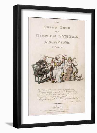 Dr Syntax with Musicians-Thomas Rowlandson-Framed Art Print