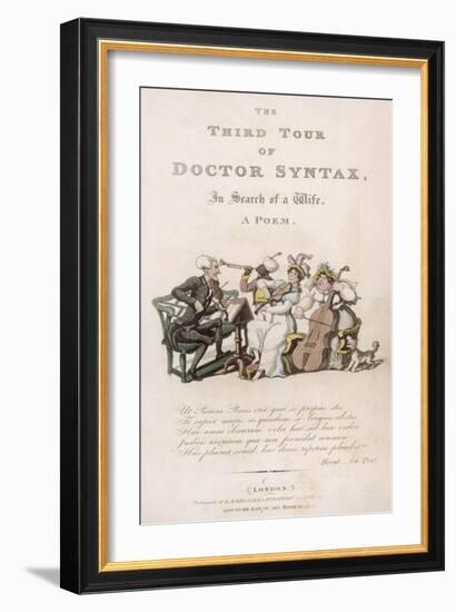 Dr Syntax with Musicians-Thomas Rowlandson-Framed Art Print