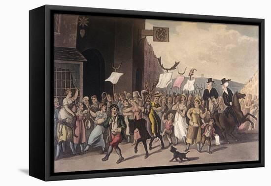 Dr Syntax with the Skimerton Riders-Thomas Rowlandson-Framed Stretched Canvas