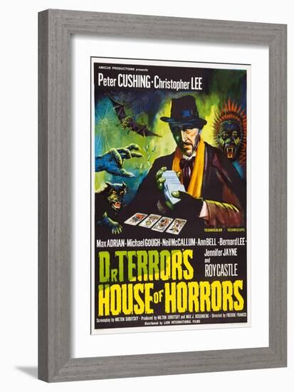 Dr. Terror's House of Horrors, Peter Cushing on UK Poster Art, 1965-null-Framed Premium Giclee Print
