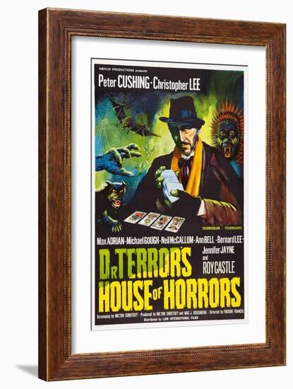 Dr. Terror's House of Horrors, Peter Cushing on UK Poster Art, 1965-null-Framed Art Print