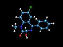 Ketamine Molecule, Recreational Drug-Dr. Tim Evans-Mounted Photographic Print