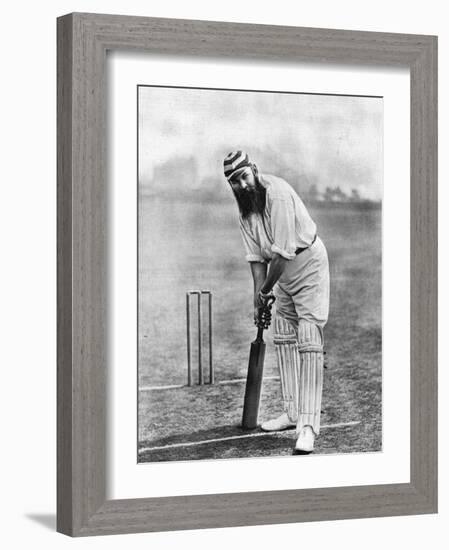 Dr. W.G. Grace at the Wicket, 1898-null-Framed Photographic Print