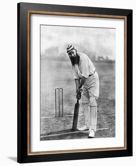 Dr. W.G. Grace at the Wicket, 1898-null-Framed Photographic Print