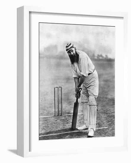 Dr. W.G. Grace at the Wicket, 1898-null-Framed Photographic Print