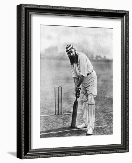 Dr. W.G. Grace at the Wicket, 1898-null-Framed Photographic Print