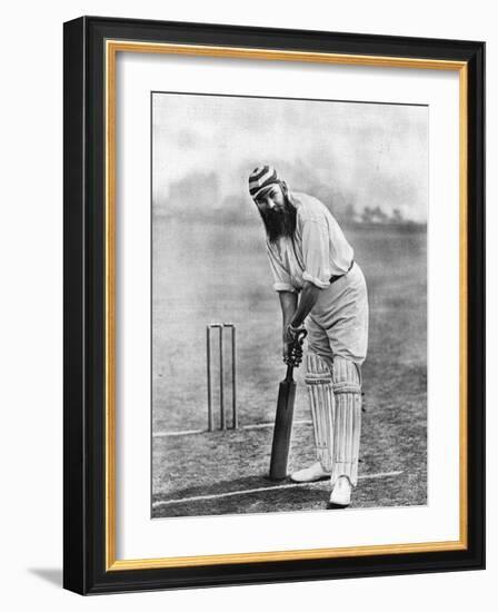 Dr. W.G. Grace at the Wicket, 1898-null-Framed Photographic Print