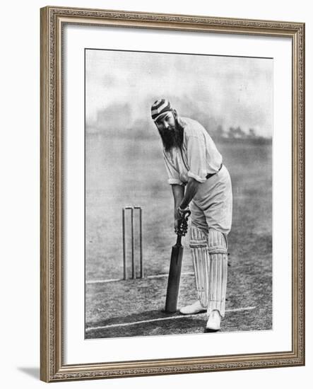 Dr. W.G. Grace at the Wicket, 1898-null-Framed Photographic Print