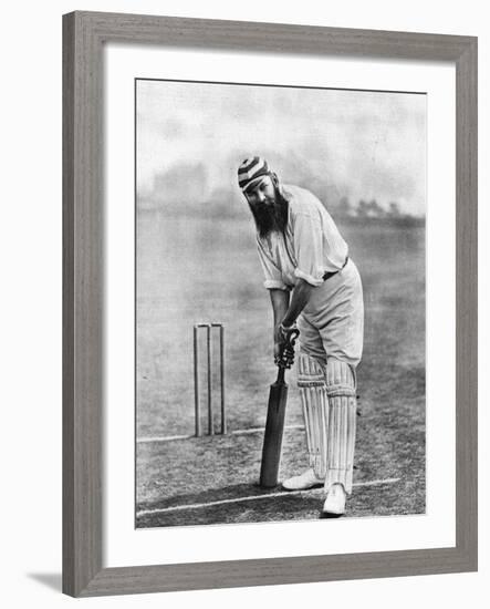 Dr. W.G. Grace at the Wicket, 1898-null-Framed Photographic Print