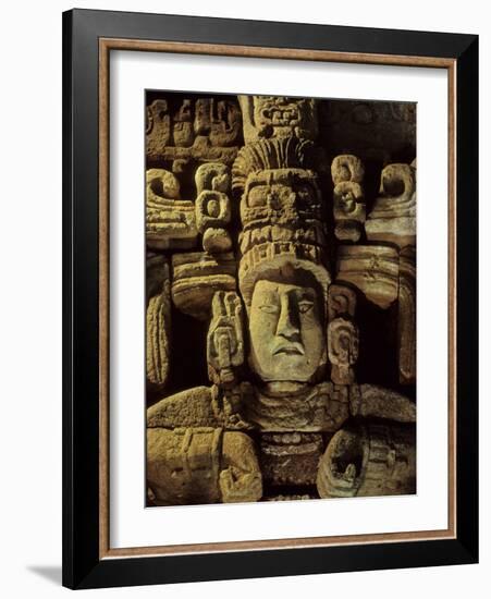 Dr. Webster, Barbara Fash, Corn God, Copan, Maya, Honduras-Kenneth Garrett-Framed Photographic Print