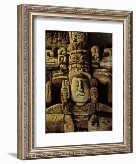 Dr. Webster, Barbara Fash, Corn God, Copan, Maya, Honduras-Kenneth Garrett-Framed Photographic Print