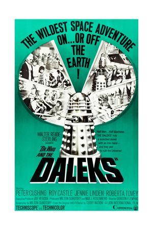 Poster Dr Who and the DALEKS Vintage Cult Sci-Fi Wall Art Print Various Sizes