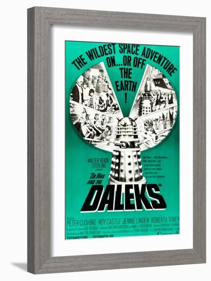 Dr. Who and the Daleks, Peter Cushing, Jennie Linden, Roberta Tovey, 1965-null-Framed Art Print