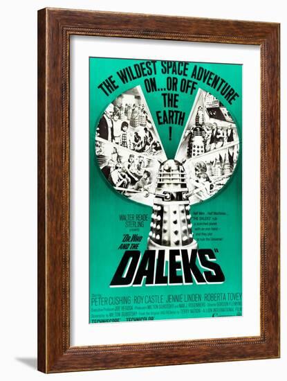 Dr. Who and the Daleks, Peter Cushing, Jennie Linden, Roberta Tovey, 1965-null-Framed Art Print