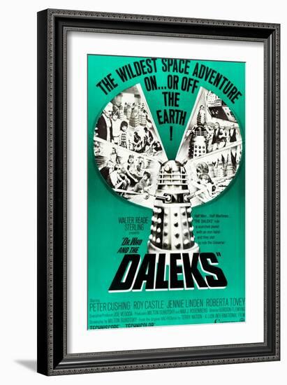 Dr. Who and the Daleks, Peter Cushing, Jennie Linden, Roberta Tovey, 1965-null-Framed Art Print